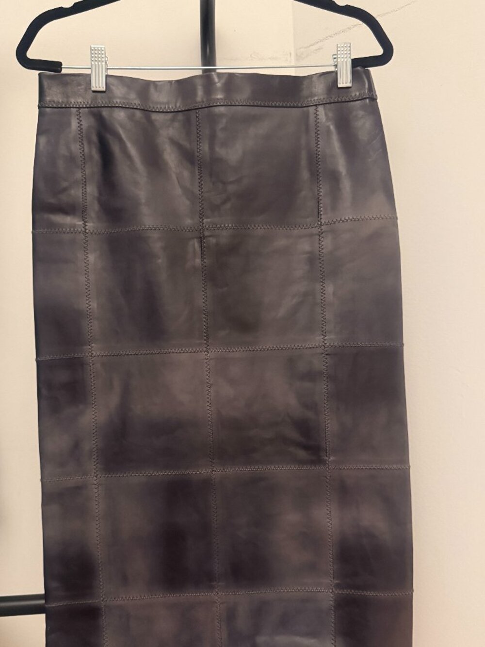 Tom Ford Patch Calf Leather Knee-Length Skirt